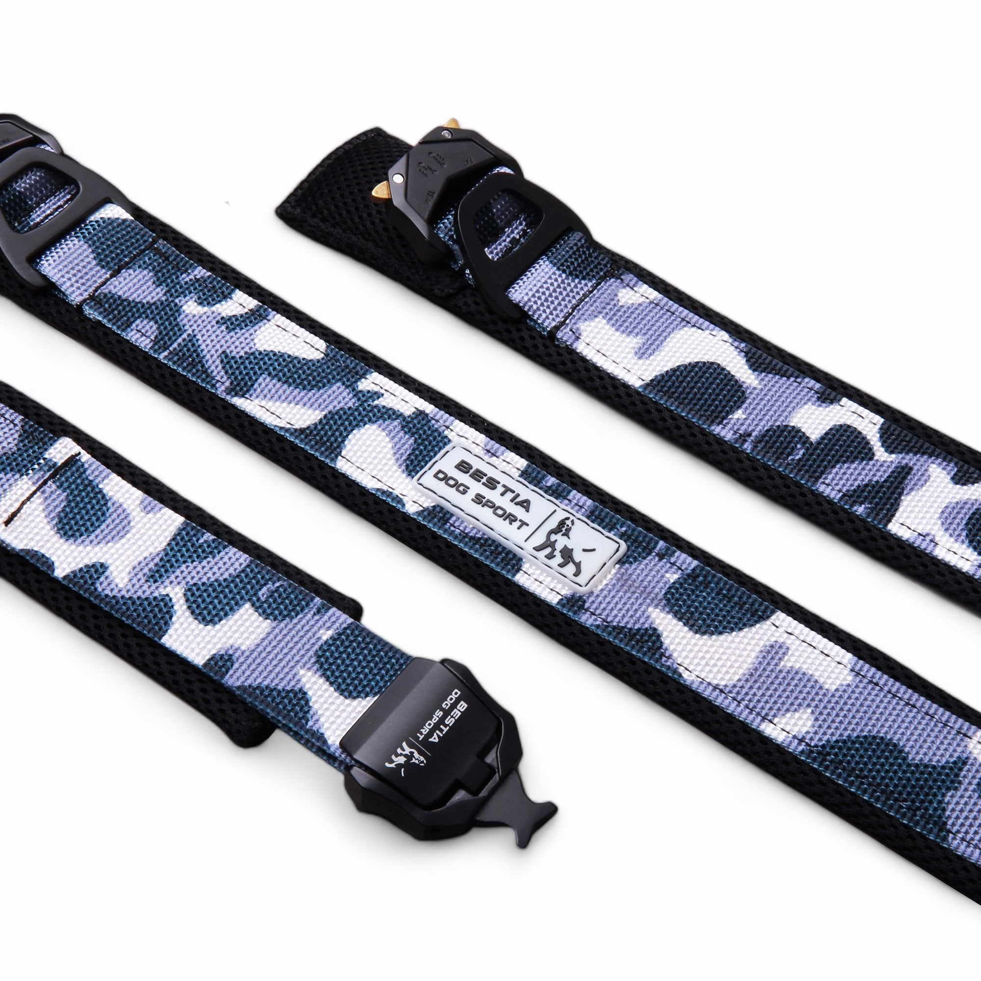 BESTIA DOG SPORT dual handle leash Red Camo