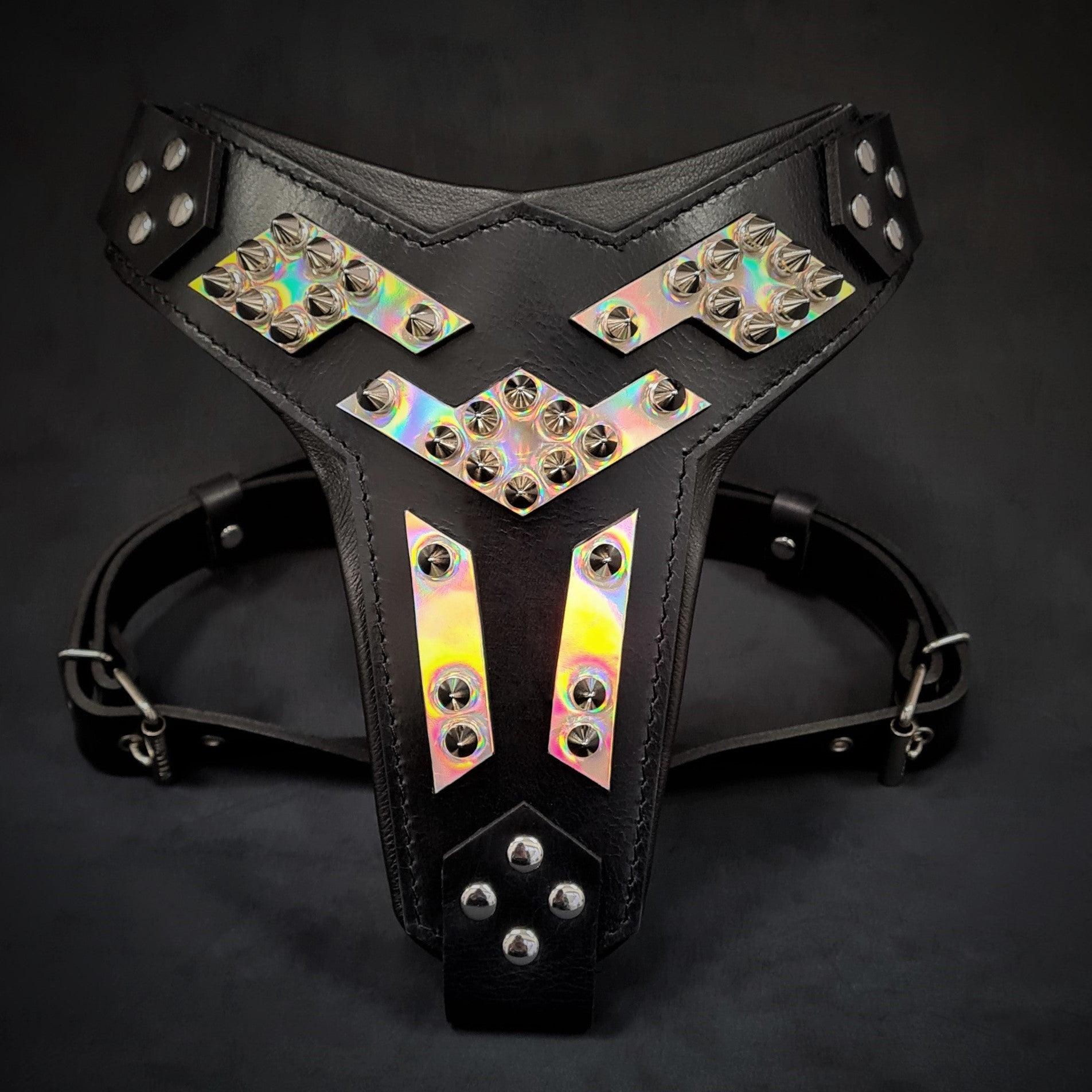 Handmade leather fashion dog harness