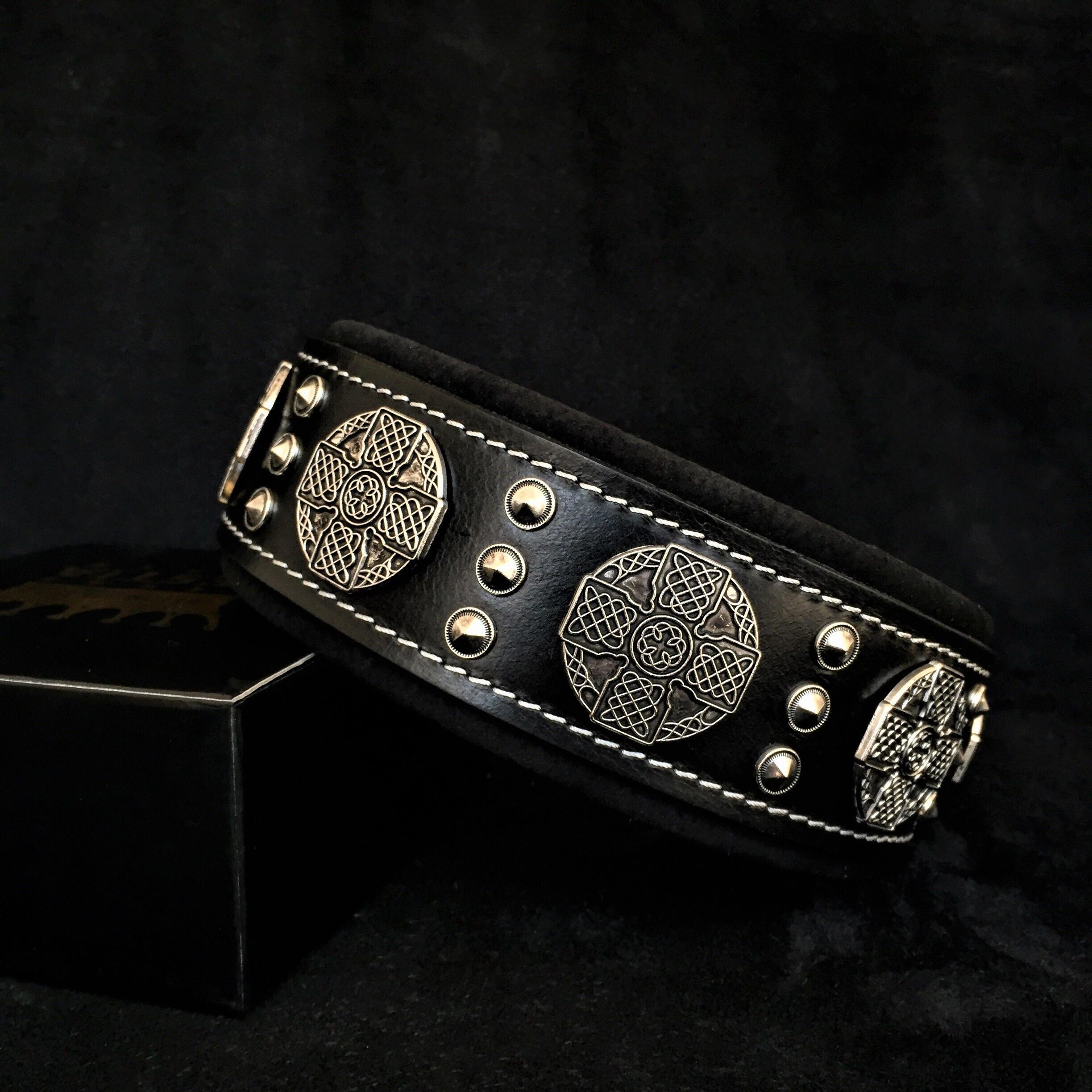 Bestia Maximus leather dog collar