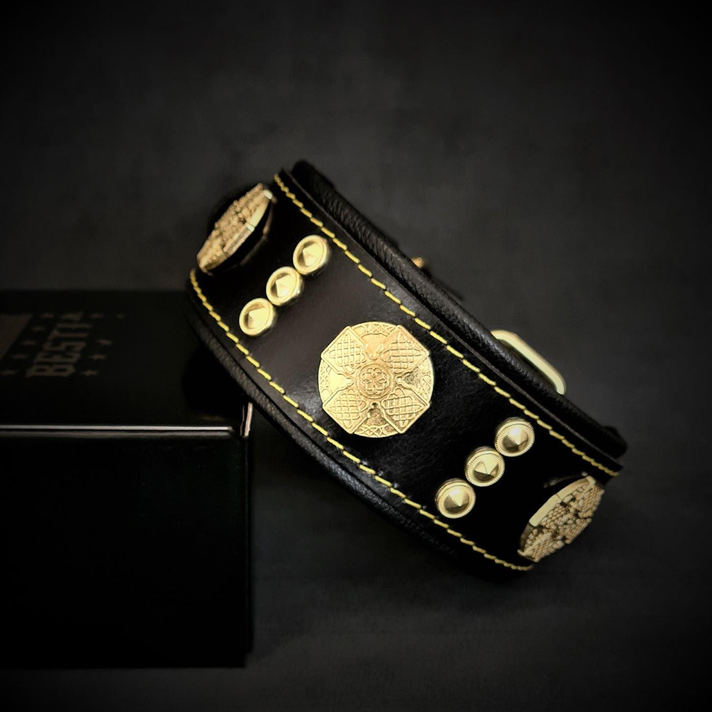 Bestia Maximus leather dog collar