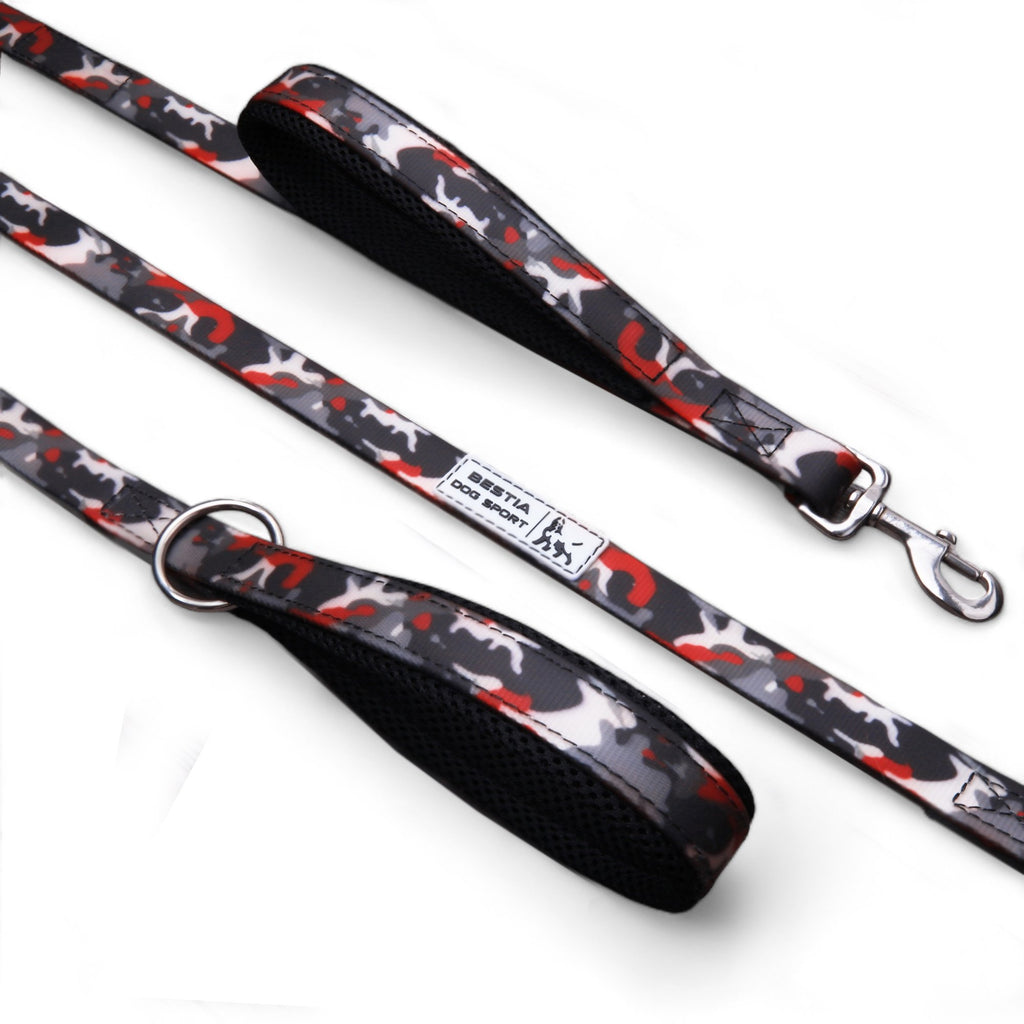 BESTIA DOG SPORT dual handle leash Red Camo – Bestia Dog Gear