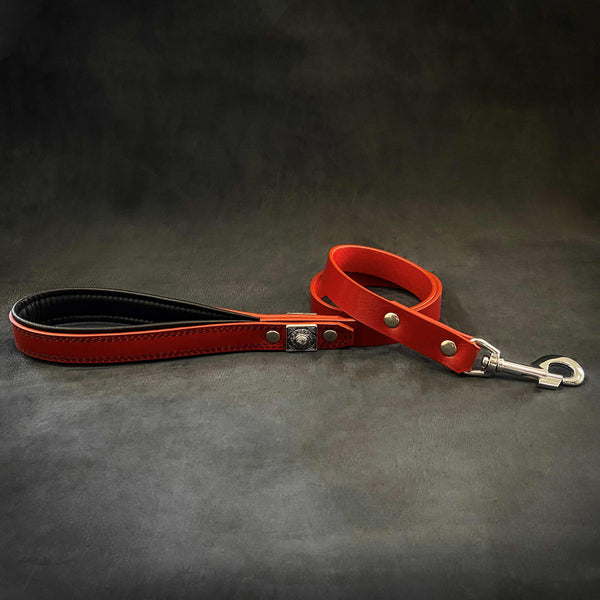 The "Eros" Red Leash 1 inch wide