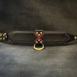 Bestia custom leather dog collar, 2.8 inch wide, made to your own design