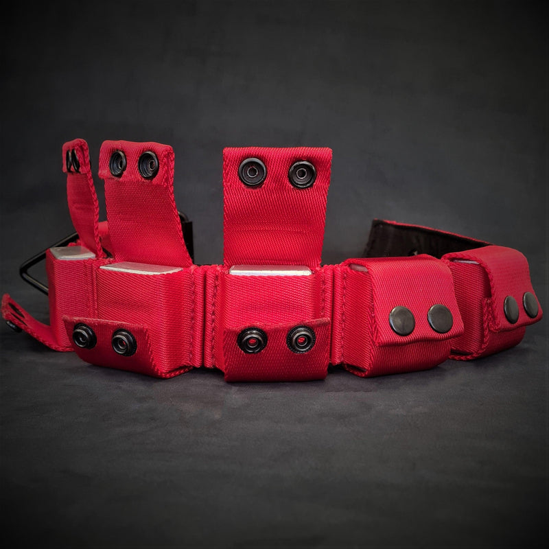 PRE-ORDER Weighted dog training collar- Red. Large breeds. 5 lbs total. removable weights