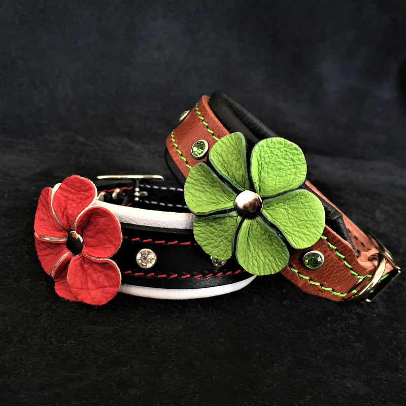 The "Flower" handmade puppy collar
