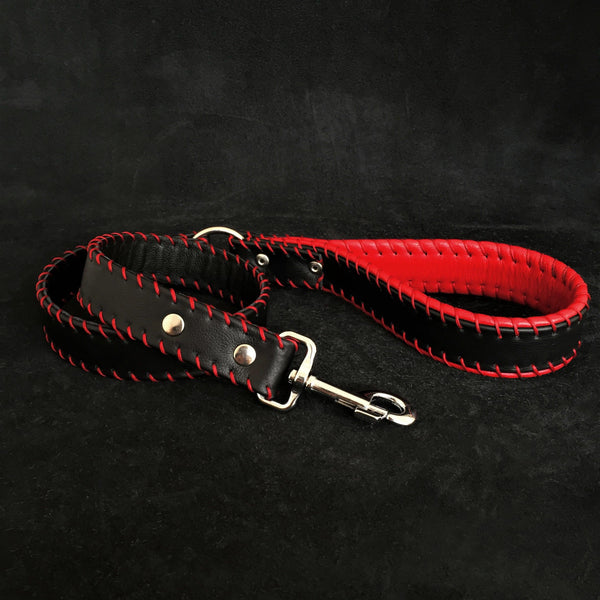Handstitched soft leather leash
