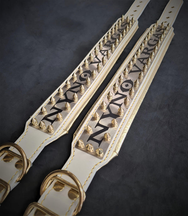  ''Metal'' Halsband Weiß und Gold