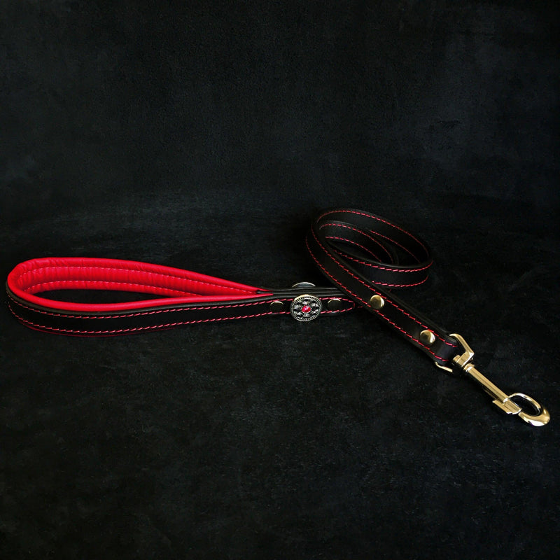 ''Bijou'' leather lead red