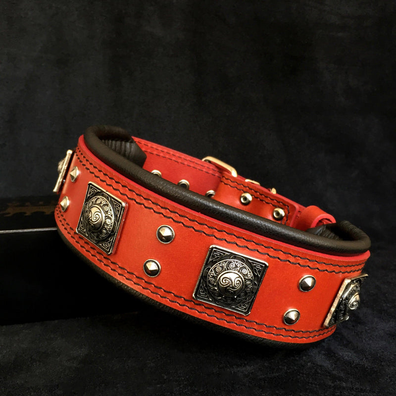 The "Eros" collar 2.5 inch wide RED