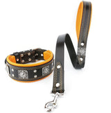 eros collar and leash studdesd set for big dogs