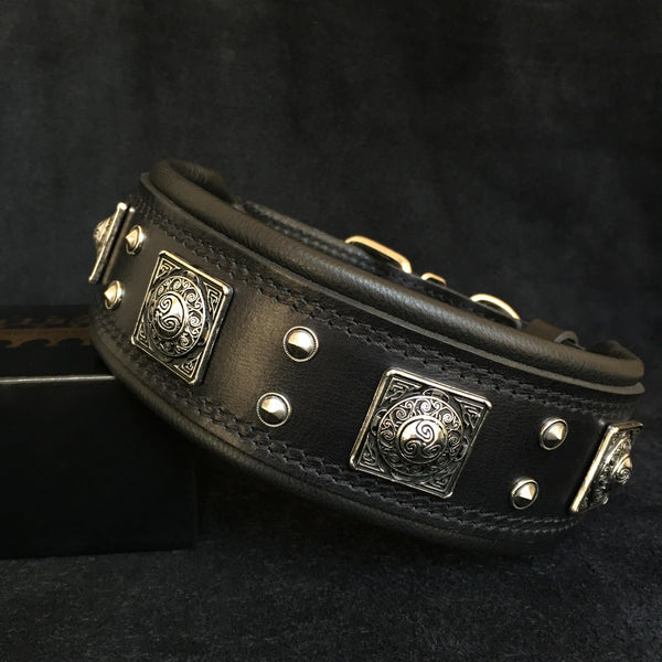 The all Black "Eros" collar 2.5 inch wide