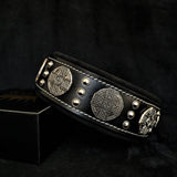 The "Maximus" collar 2.5 inch wide black & silver