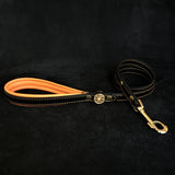 ''Bijou'' leather lead orange