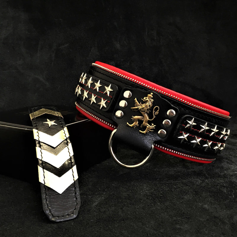 The unique "General" leather dog collar for big dogs